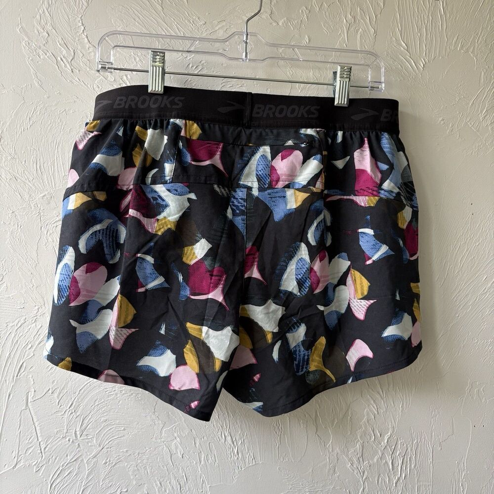 Brooks Chaser 3" Women’s Running Shorts L Multicolor Floral Elastic Waist - Picture 2 of 3